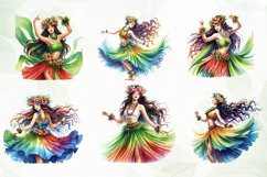 Watercolor Hawaiian Woman Sublimation Product Image 4