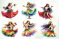Watercolor Hawaiian Woman Sublimation Product Image 5