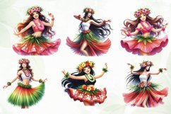 Watercolor Hawaiian Woman Sublimation Product Image 3