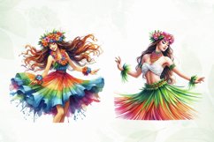 Watercolor Hawaiian Woman Sublimation Product Image 2