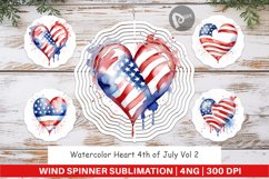 Wind Spinner Heart 4th of July Product Image 1