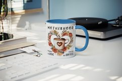Motherhood fueled by coffee mug, cup wrap sublimation design Product Image 4