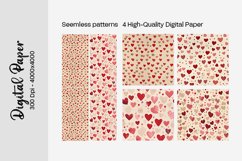 Watercolor Hearts, Seamless Digital Pattern, Romantic Pattern, Valentines Day Pattern, Love Pattern, Wedding Pattern, Digital Scrapbooking Paper, DIY Pattern, Commercial Use Pattern, High Resolution Pattern