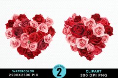 Heart Flower Sublimation PNG Clipart Product Image 1
