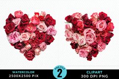 Heart Flower Sublimation PNG Clipart Product Image 1