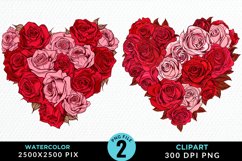 Heart Flower Sublimation PNG Clipart Product Image 1