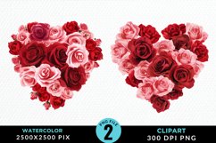 Heart Flower Sublimation PNG Clipart Product Image 1