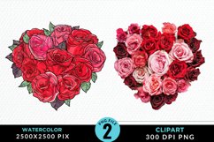 Heart Flower Sublimation PNG Clipart Product Image 1