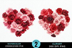 Heart Flower Sublimation PNG Clipart Product Image 1