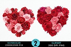 Heart Flower Illustration PNG Clipart Product Image 1