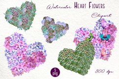 Valentines hydrangea Heart Clipart. Love png Product Image 1