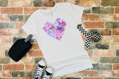 Valentines hydrangea Heart Clipart. Love png Product Image 5