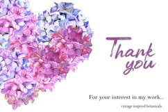 Valentines hydrangea Heart Clipart. Love png Product Image 3