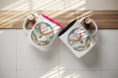 Watercolor heart hot air balloon Soaring with love quote Valentine Day print 20oz tumbler skinny mug wrap clipart t-shirt sublimation printable design