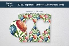 Watercolor Heart Photo Tumbler Wrap for Sublimation