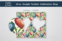 Watercolor Heart Photo Tumbler Wrap for Sublimation