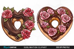 Watercolor Heart Shaped Roses Chocolate Clipart Bundle Product Image 4