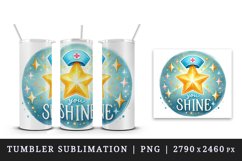 Watercolor heart star cap capsule bandage nurse nursery nursing quote print tumbler skinny mug wrap clipart t-shirt sublimation printable design png