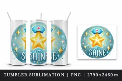 Watercolor heart star cap capsule bandage nurse nursery nursing quote print tumbler skinny mug wrap clipart t-shirt sublimation printable design png
