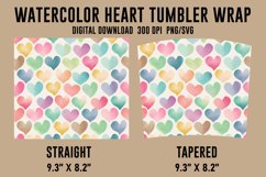 Watercolor Heart Tumbler Wrap, Heart Tumbler Sublimation Product Image 2
