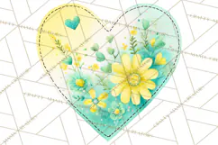 Watercolor Hearts PNG Clipart, Cute Valentine Clip Art Product Image 2