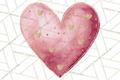 Watercolor Hearts PNG Clipart, Cute Valentine Clip Art Product Image 2