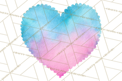 Watercolor Hearts PNG Clipart, Cute Valentine Clip Art Product Image 3