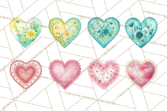 Watercolor Hearts PNG Clipart, Cute Valentine Clip Art Product Image 2