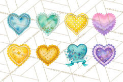 Watercolor Hearts PNG Clipart, Cute Valentine Clip Art Product Image 8