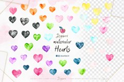 Watercolor Hearts Clipart set, png files - 011 Product Image 2