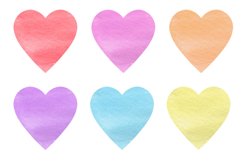 Watercolor hand painted Hearts ClipArt Product Image 1