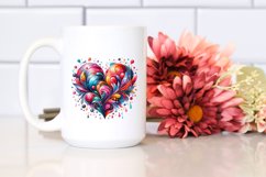 Watercolor Hearts PNG Pack | Valentine&#039;s Abstract Hearts PNG Product Image 10
