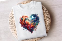 Watercolor Hearts PNG Pack | Valentine&#039;s Abstract Hearts PNG Product Image 7