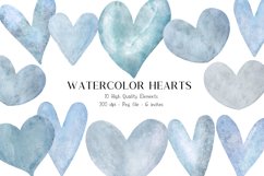 Watercolor Hearts  Valentines Day Clipart Heart Clipart
