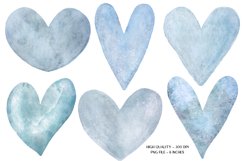 Watercolor Hearts  Valentines Day Clipart Heart Clipart