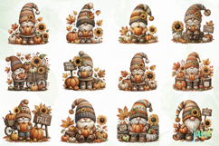 Watercolor Hello Fall Gnome Sublimation Product Image 10