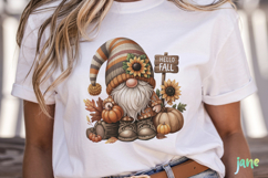 Watercolor Hello Fall Gnome Sublimation Product Image 7