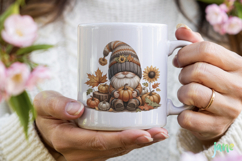 Watercolor Hello Fall Gnome Sublimation Product Image 6