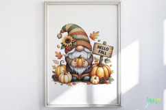 Watercolor Hello Fall Gnome Sublimation Product Image 4