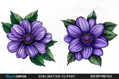 Watercolor Hibiscus Flowers Artwork Clipart Product Image 1