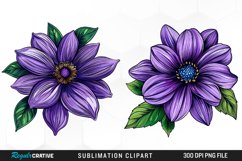 Watercolor Hibiscus Flowers Artwork Clipart Product Image 1