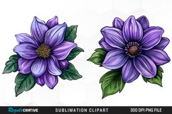 Watercolor Hibiscus Flowers Graphics Clipart Product Image 1