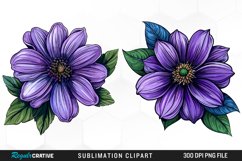 Watercolor Hibiscus Flowers Graphics Clipart Product Image 1