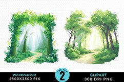 Watercolor Hiking Trails Collection PNG Clipart Product Image 1