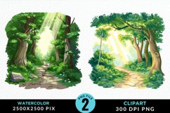 Watercolor Hiking Trails Collection Clipart Product Image 1