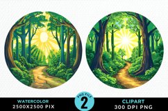 Watercolor Hiking Trails Collection PNG Clipart Product Image 1