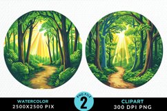 Watercolor Hiking Trails Collection Clipart Product Image 1