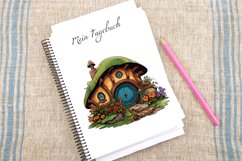 Watercolor Hobbit Houses Clipart Bundle Product Image 4