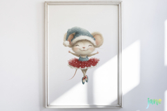 Watercolor Holiday Ballerina Clipart Product Image 5