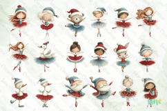 Watercolor Holiday Ballerina Clipart Bundle Product Image 8